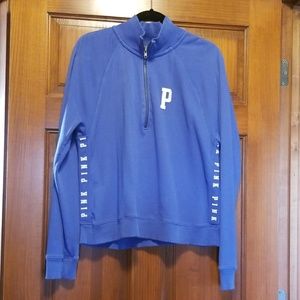 Pink half zipper sweatshirt